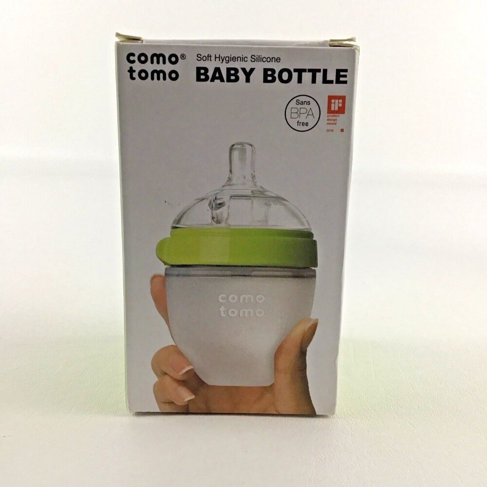 Como Tomo Baby Bottle Soft Hygienic Silicone Anti Colic Infant Feeding Slow Flow